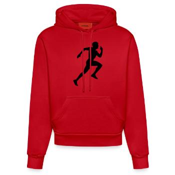 Runner Silhouette - Organic Fitted Hoodie Made in EU - Rot - Vorne