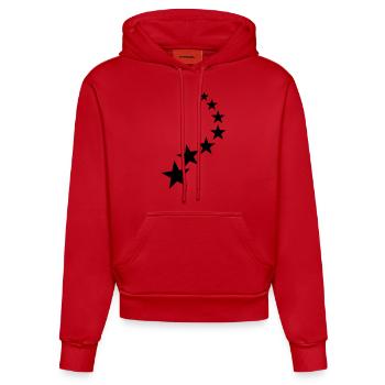 Sterne - Organic Fitted Hoodie Made in EU - Rot - Vorne
