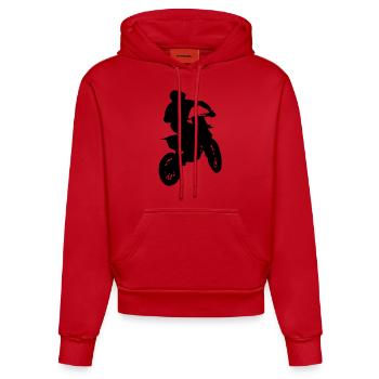 motocross racer - Organic Fitted Hoodie Made in EU - Rot - Vorne