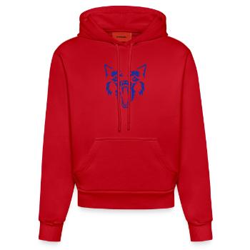wolf werewolf werewolf 3 - Organic Fitted Hoodie Made in EU - red - Front