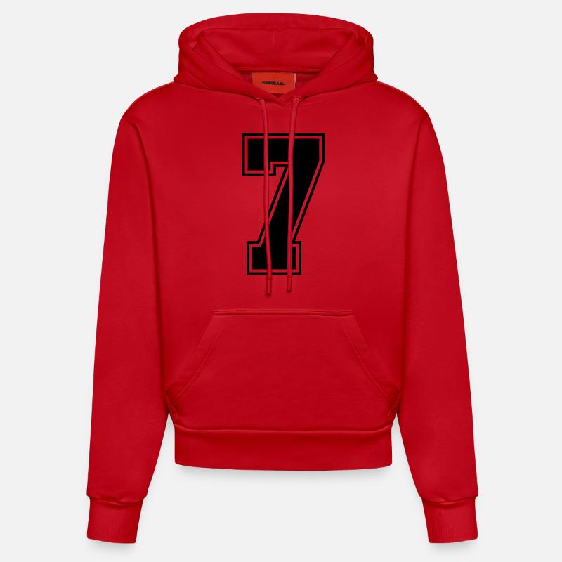 7 - Sweat à capuche bio ajusté fabriqué en UE - rouge