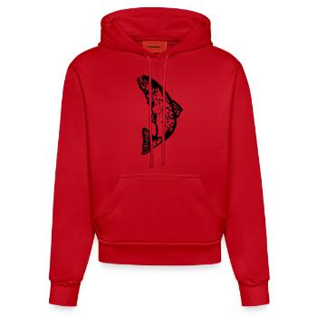 forelle - Organic Fitted Hoodie Made in EU - red - Front