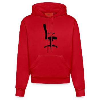 buerosessel - Organic Fitted Hoodie Made in EU - Rot - Vorne