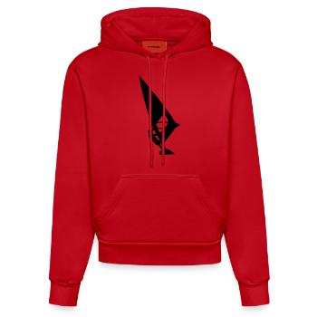surfing surfer windsurfing - Organic Fitted Hoodie Made in EU - Rot - Vorne