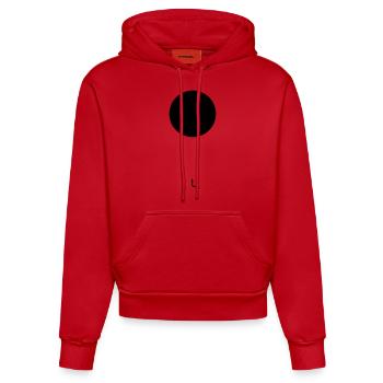 Black Sun - Organic Fitted Hoodie Made in EU - Rot - Vorne