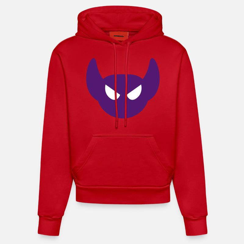 Fantôme d’Halloween - Sweat à capuche bio ajusté fabriqué en UE - rouge