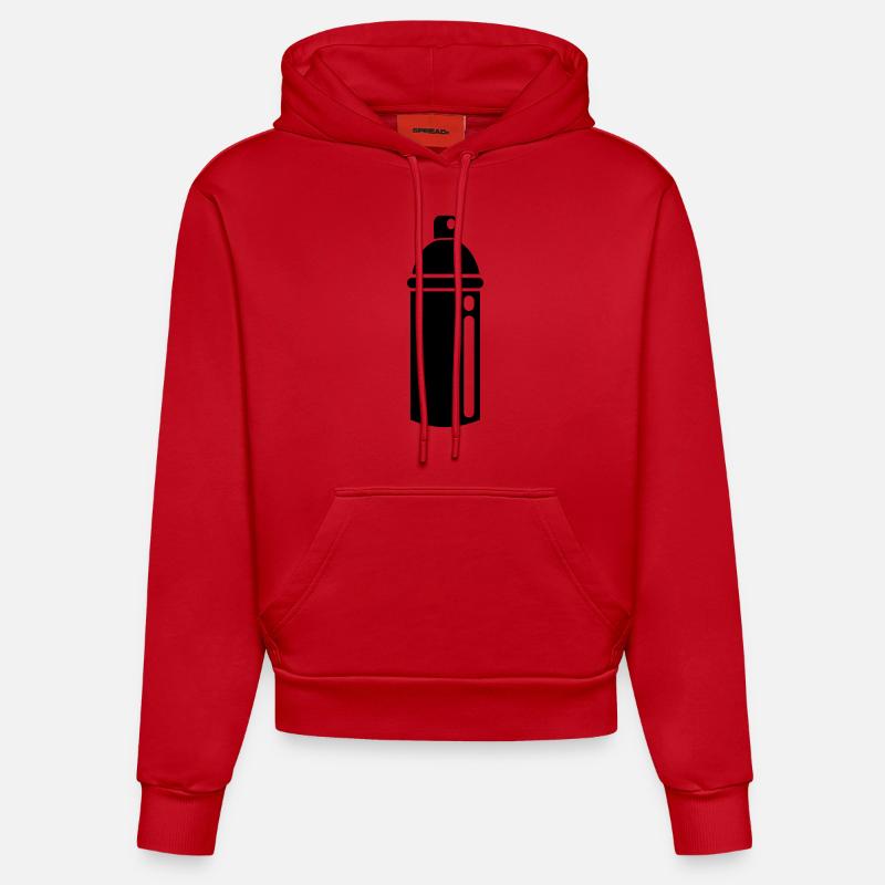 Graffiti aérosol - Sweat à capuche bio ajusté fabriqué en UE - rouge