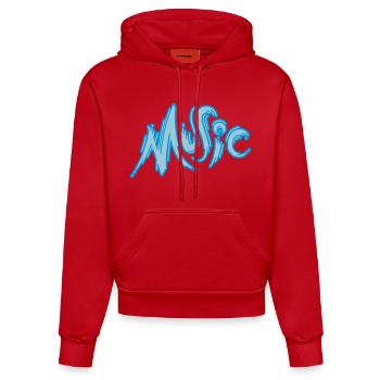 Music - Organic Fitted Hoodie Made in EU - Rot - Vorne