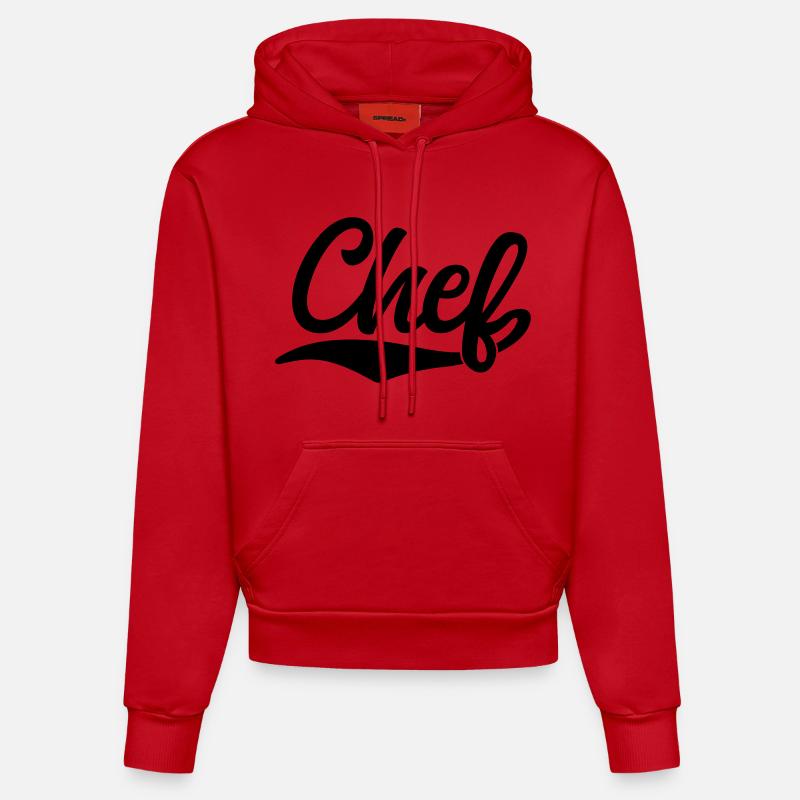 Boss - Sweat à capuche bio ajusté fabriqué en UE - rouge