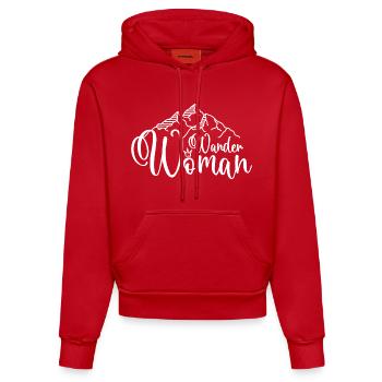 Wander Woman Wanderwoman - Organic Fitted Hoodie Made in EU - Rot - Vorne