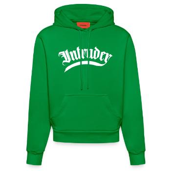 intruder hacker intruder clan sticker computer - Organic Fitted Hoodie Made in EU - City Green - Front