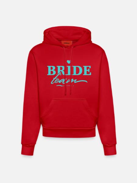 Team Bride Bachelorette Party - Organic Fitted Hoodie Made in EU - red