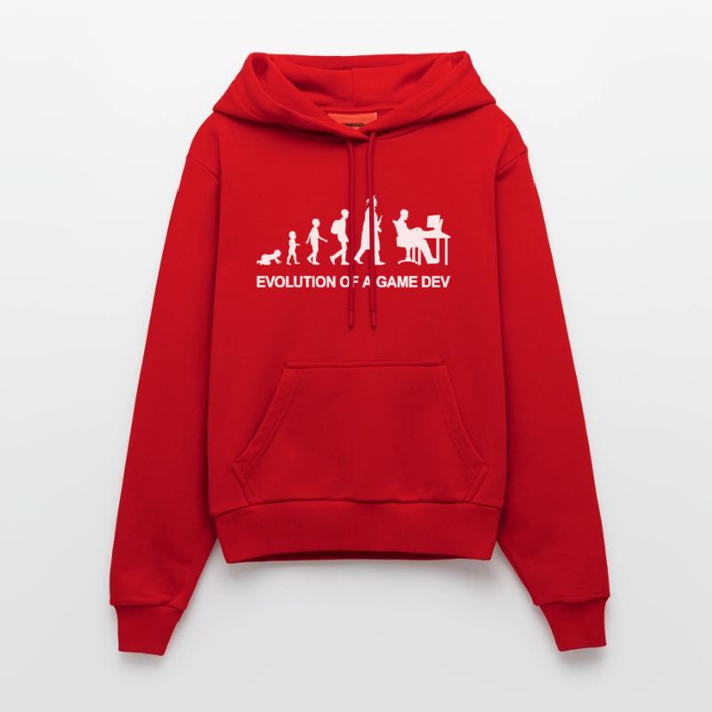 Game Developer Evolution Organic Fitted Hoodie Made in EU