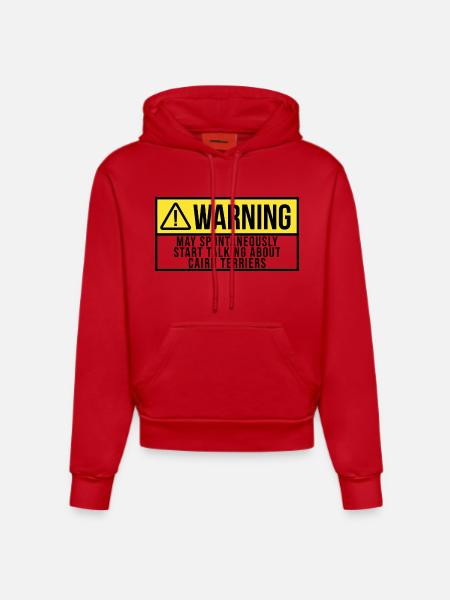 cairnterrier - Organic fitted hoodie made in EU - rød