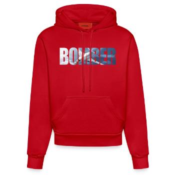 Bomber Tu-160 - Organic Fitted Hoodie Made in EU - Rot - Vorne