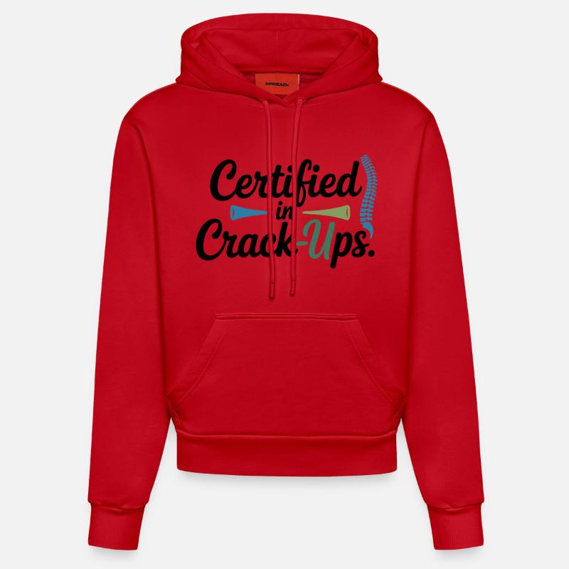 Chiropractor Alignment Is Everything Professional - Organic Fitted Hoodie Made in EU - red