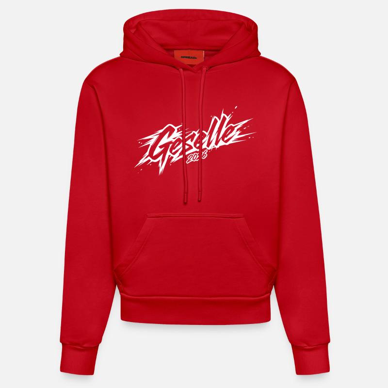 Compagnon 2026 - Sweat à capuche bio ajusté fabriqué en UE - rouge