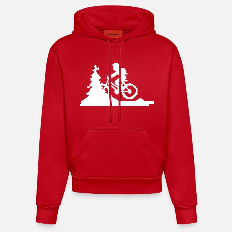 Pixel VTT - Sweat à capuche bio ajusté fabriqué en UE - rouge