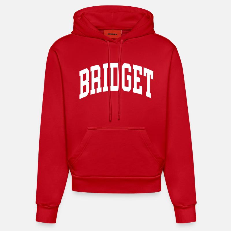 Bridget - Sweat à capuche bio ajusté fabriqué en UE - rouge