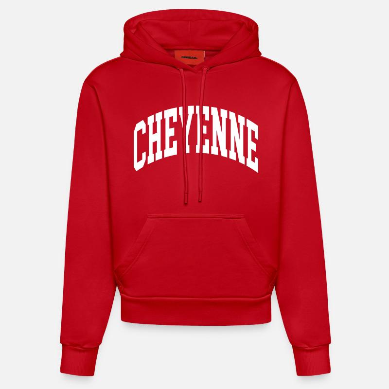 Cheyenne - Sweat à capuche bio ajusté fabriqué en UE - rouge