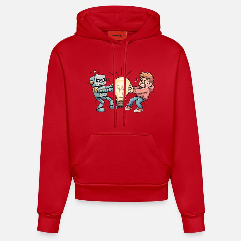 WhosIdea - Sweat à capuche bio ajusté fabriqué en UE - rouge