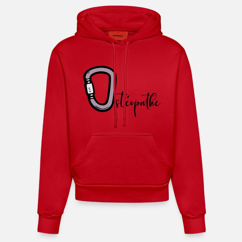 Ostéopathe - Sweat à capuche bio ajusté fabriqué en UE - rouge