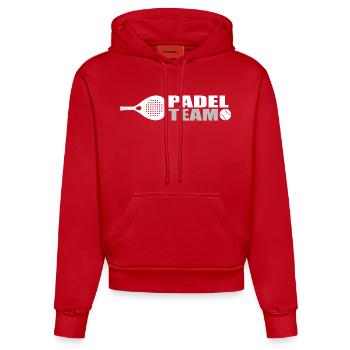 Padel-Team - Organic Fitted Hoodie Made in EU - Rot - Vorne