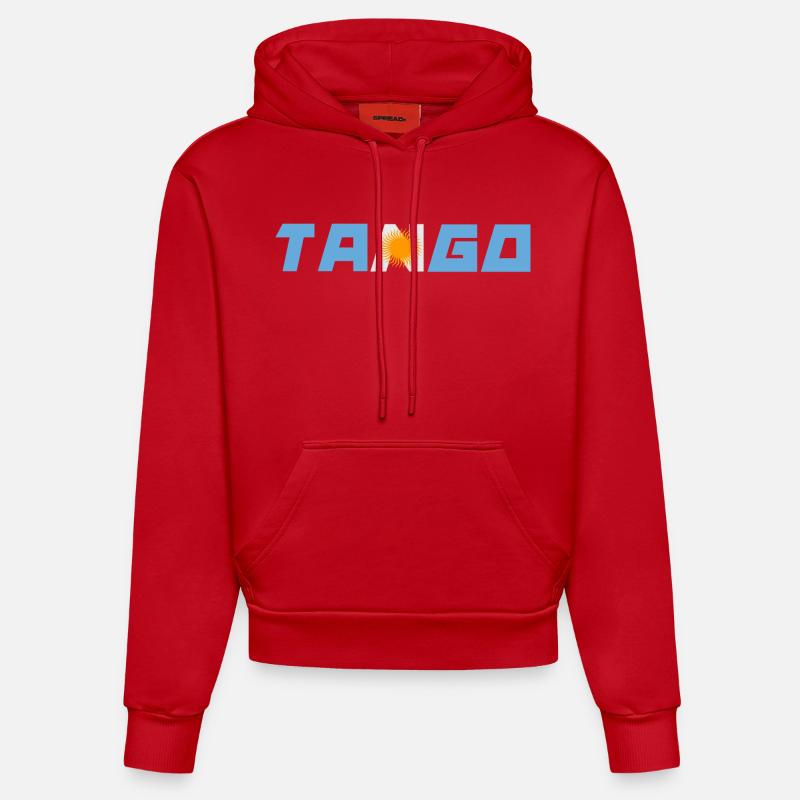 Tango - Sweat à capuche bio ajusté fabriqué en UE - rouge