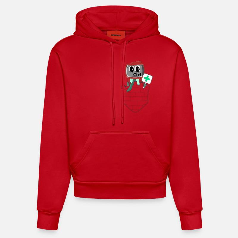 VOUS AVEZ LE CONTRÔLE - Sweat à capuche bio ajusté fabriqué en UE - rouge