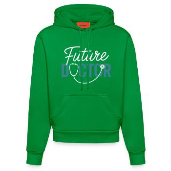 Future conception du stéthoscope Doctor - Sweat à capuche bio ajusté fabriqué en UE - City Green - Devant
