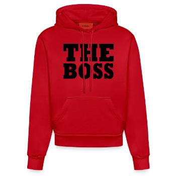 The boss - Organic Fitted Hoodie Made in EU - red - Front