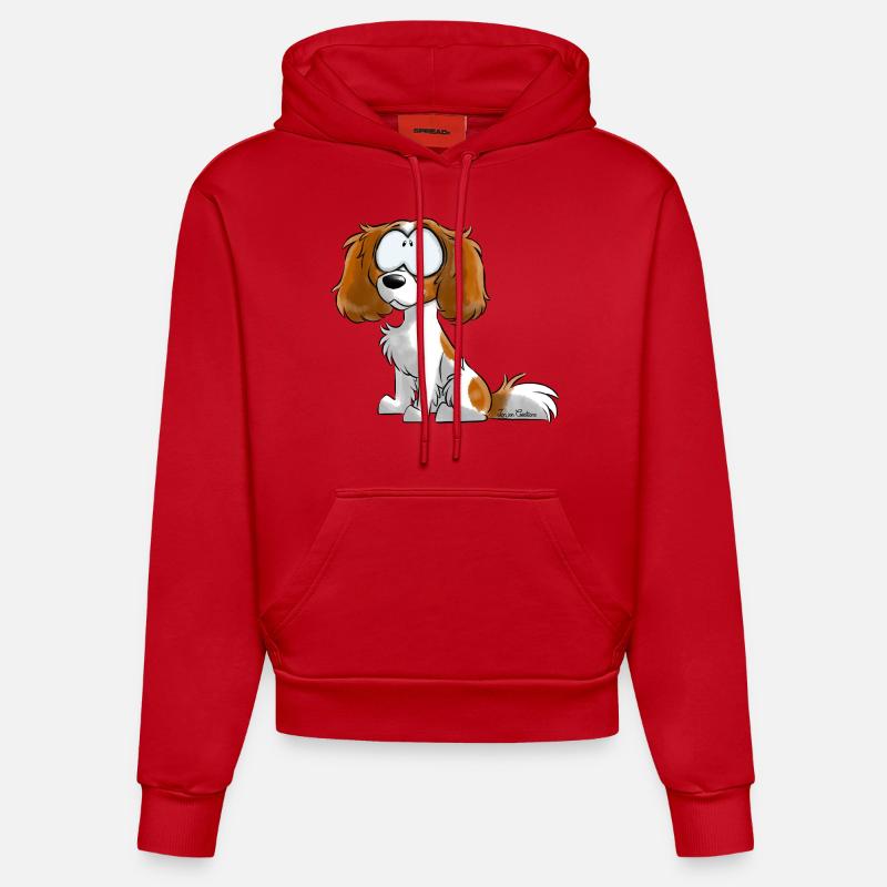 Je Suis CKC - Blanc Feu - Sweat à capuche bio ajusté fabriqué en UE - rouge