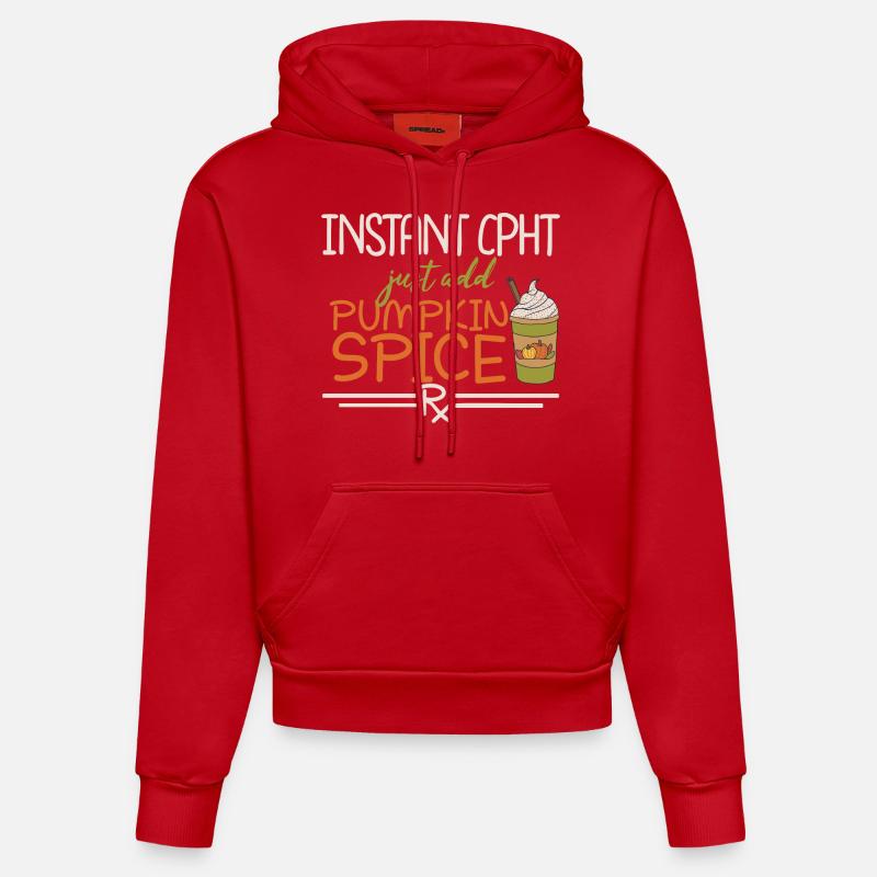 TCFPC instantané | Pharmacie - Sweat à capuche bio ajusté fabriqué en UE - rouge