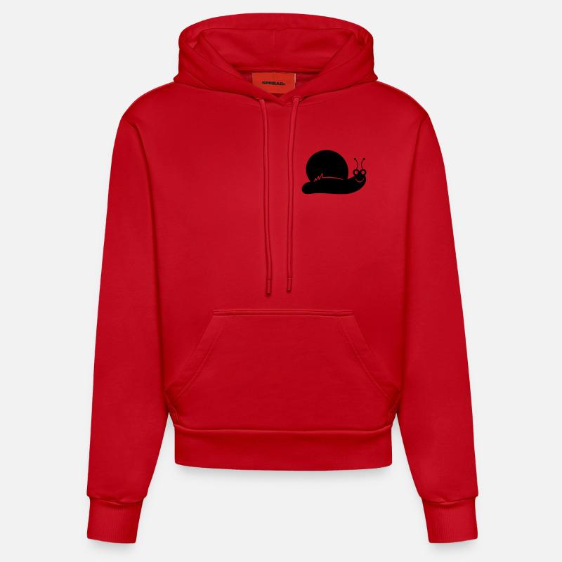 Gastéropode - Sweat à capuche bio ajusté fabriqué en UE - rouge