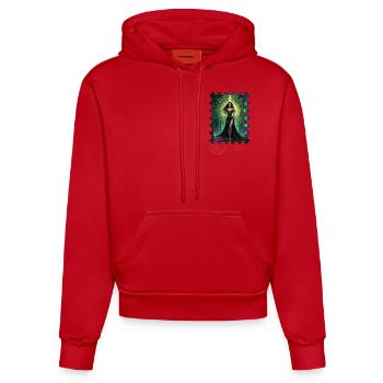 Green Stamp - Organic Fitted Hoodie Made in EU - Rot - Vorne