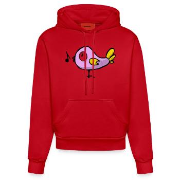 bird bird voegel animal animals7 - Organic Fitted Hoodie Made in EU - red - Front
