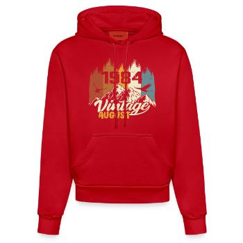 Legendary Since August 1984 Birthday Gift 1984 - Organic Fitted Hoodie Made in EU - red - Front