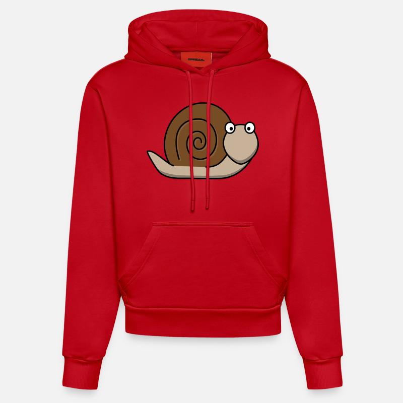 vis amicale - Sweat à capuche bio ajusté fabriqué en UE - rouge