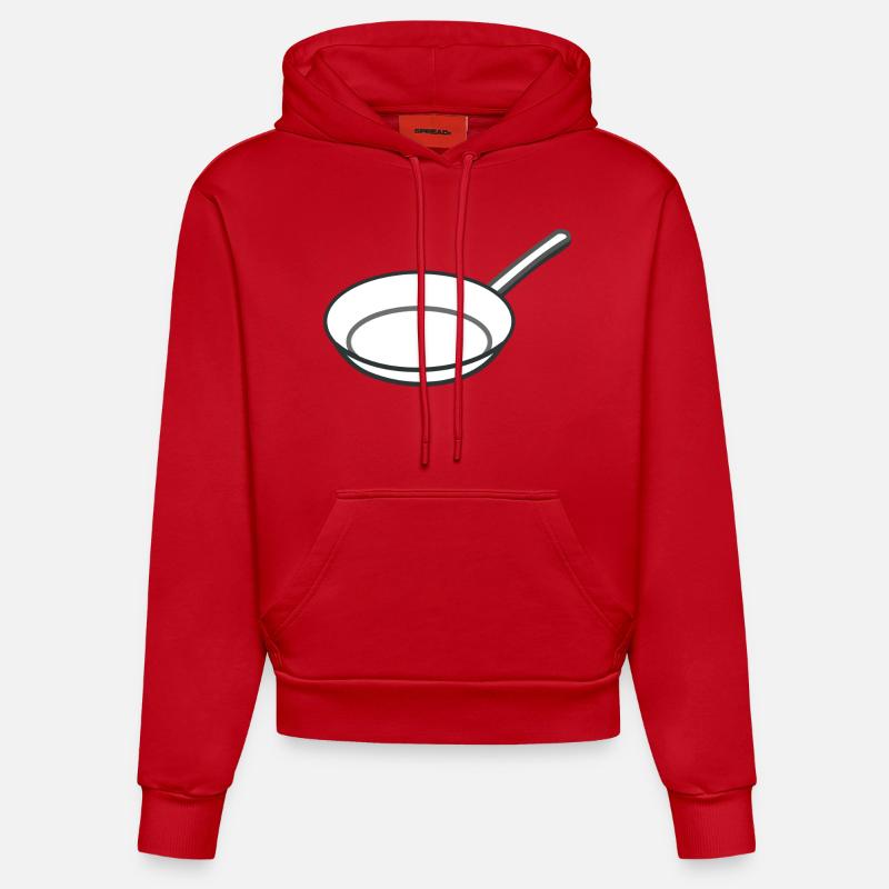 casserole - Sweat à capuche bio ajusté fabriqué en UE - rouge