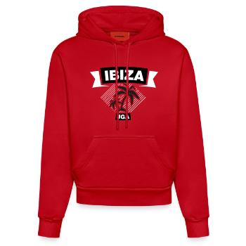 Equipe d’enterrement de vie de garçon IBIZA 3C - Sweat à capuche bio ajusté fabriqué en UE - rouge - Devant
