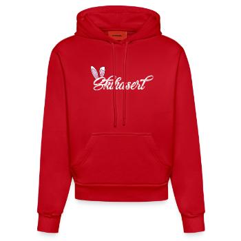 Skihaserl - Organic Fitted Hoodie Made in EU - Rot - Vorne