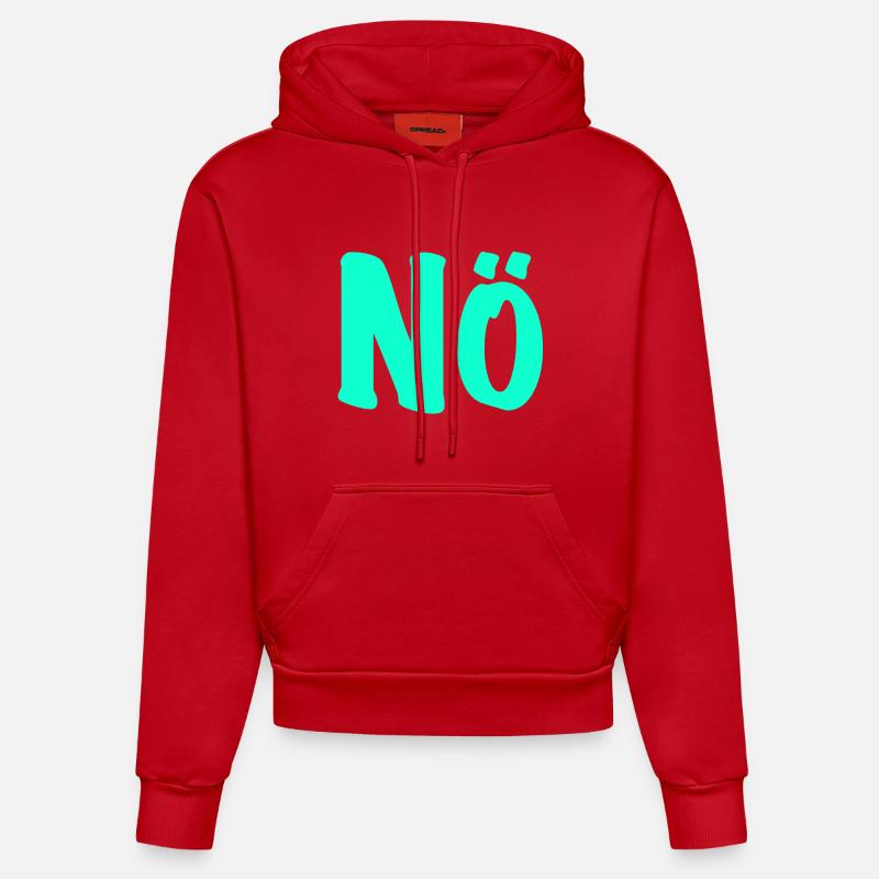 Basse-Autriche - pas de désir - contre - contre - Sweat à capuche bio ajusté fabriqué en UE - rouge