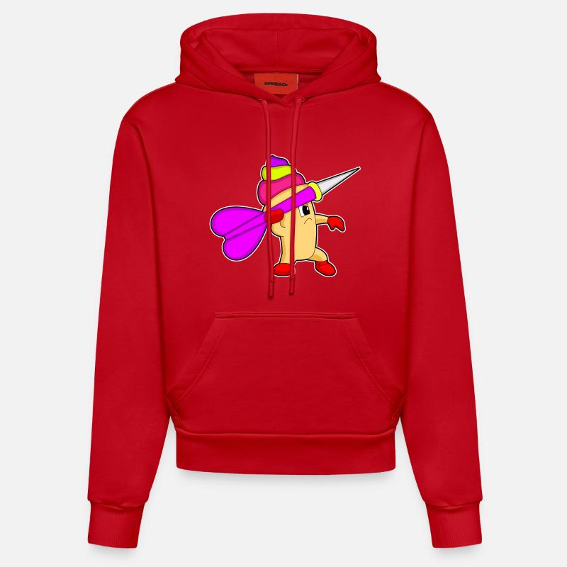 Pince à cupcakes Dartpfeil - Sweat à capuche bio ajusté fabriqué en UE - rouge