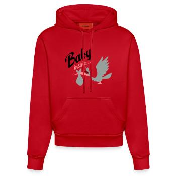 familie - Organic Fitted Hoodie Made in EU - Rot - Vorne
