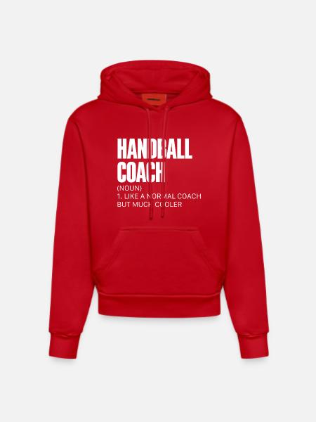 Handball Coach Handball Player - Organic Fitted Hoodie Made in EU - red