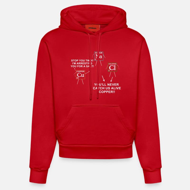 science - Sweat à capuche bio ajusté fabriqué en UE - rouge