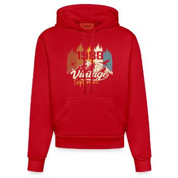 Des légendes sont nées en septembre 1988 Millésime 1988 - Sweat à capuche bio ajusté fabriqué en UE - rouge - Devant