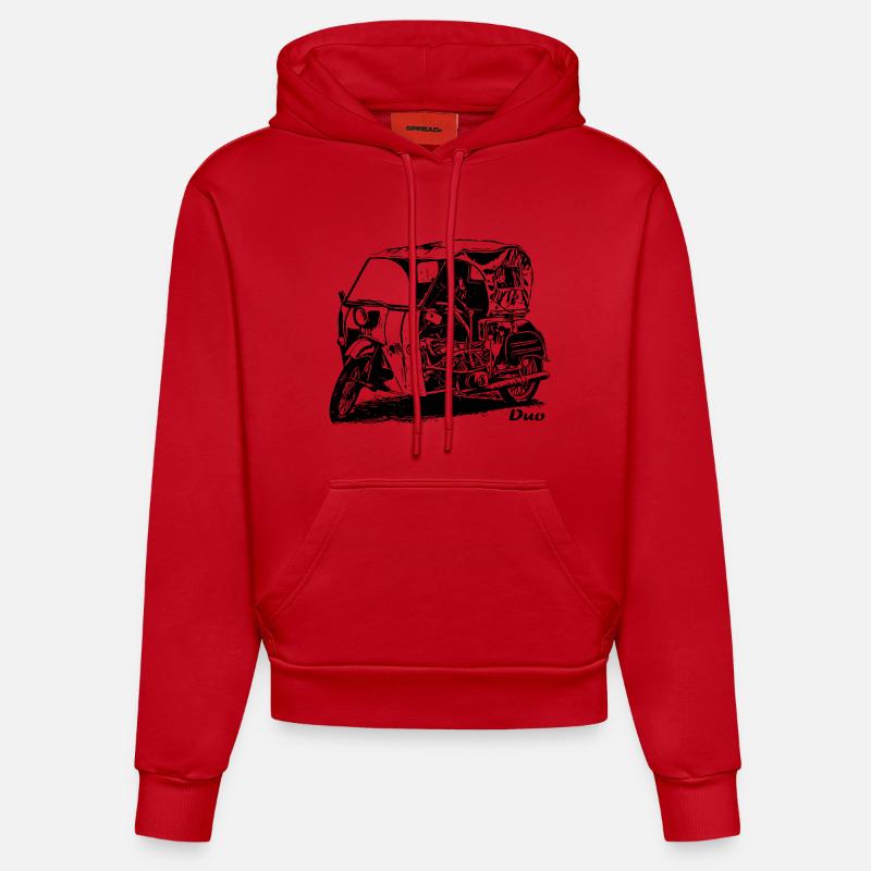 Simson Duo Krause - Sweat à capuche bio ajusté fabriqué en UE - rouge