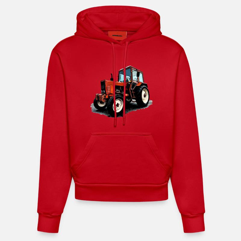 Biélorussie MTS 550 - Sweat à capuche bio ajusté fabriqué en UE - rouge
