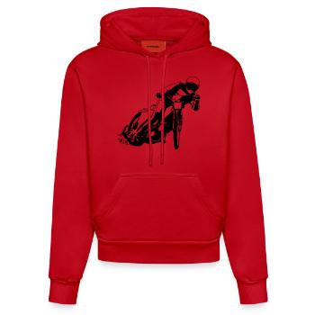 Speedway Racer - Sweat à capuche bio ajusté fabriqué en UE - rouge - Devant